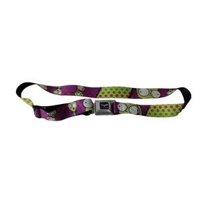 Vtg Buckle-Down Seatbelt Belt GIR Invader Zim Purple Corvette Buckle USA